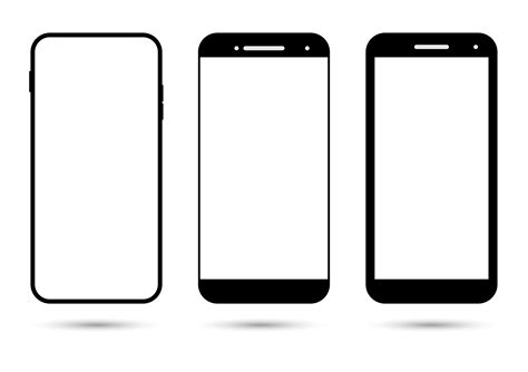 Smartphone collection with blank white screen 1259214 Vector Art at ...