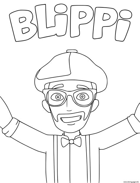 Blippi Coloring Pages Printable - Printable Word Searches