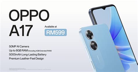 OPPO launches the affordable A17 with 50MP Camera and 5,000mAh Battery ...