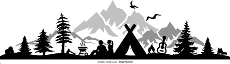 101,969 Camping Silhouette Stock Vectors, Images & Vector Art ...