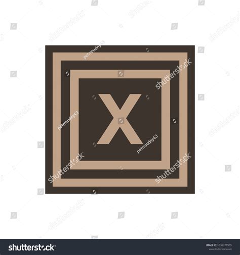 Vector Symbol Letter Chi Greek Alphabet Stock Vector (Royalty Free ...