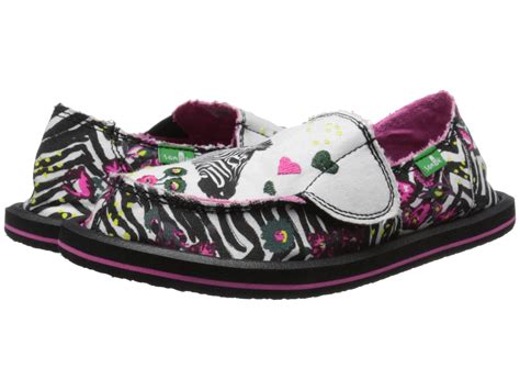 Sanuk Kids Scribble II (Toddler/Little Kid) Leopard Floral - Zappos.com ...