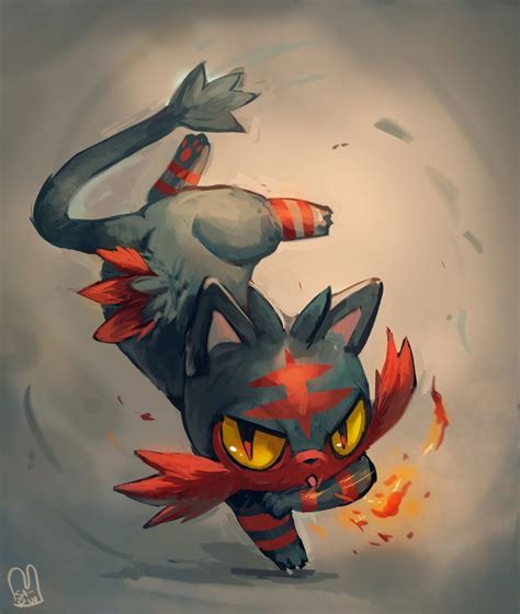 Pokemon : Litten by Sa-Dui Pokemon Moon, Pokemon Fan Art, Flareon ...