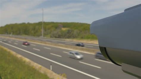 Highway Cctv Camera Located Along Freeway Stock Footage Video (100% ...