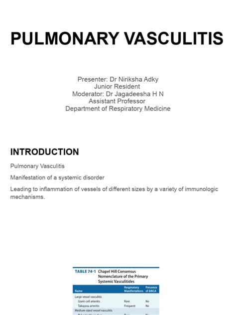 Pulmonary Vasculitis | PDF