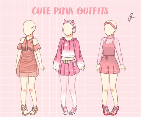 Cute Pink Outfit Ideas [Adoptable]♡ Matchas Layer - Illustrations ART ...