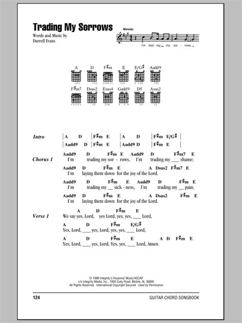 Trading My Sorrows by Darrell Evans - Guitar Chords/Lyrics - Guitar ...