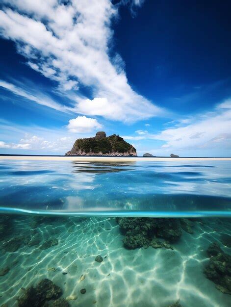 Premium Photo | An island in the water