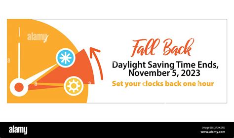 Fall Back Banner. Daylight Saving Time ends concept. Change your clocks ...