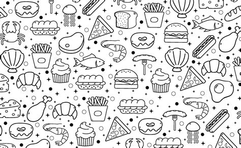 Abstract white background with elements of useful food - Vector 2129263 ...