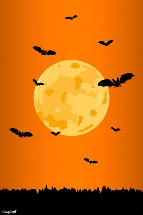 737 Orange Background Halloween For FREE - MyWeb