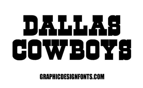 Dallas Cowboys Font Free Download - Graphic Design Fonts