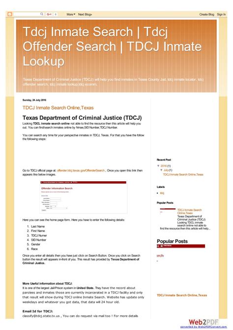 Tdcj Inmate Search Guide by Uberestimate - Issuu