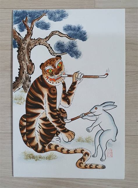 A Korean tiger Drawing by sungsil yun | Saatchi Art