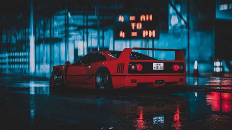 Download wallpaper 2560x1440 ferrari f40, ferrari, car, sportscar, red ...