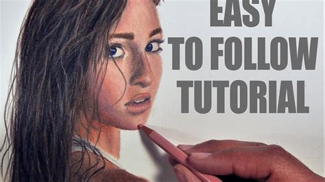 Learn to draw a face - Color pencils - YouTube