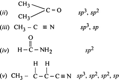 What is the type of hybridisation of each carbon in the following ...