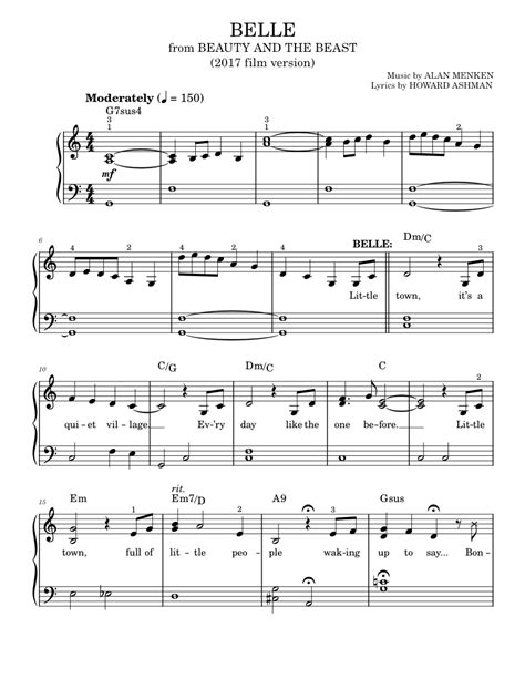 Belle (from Beauty And The Beast) Sheet music for Piano by Beauty and ...