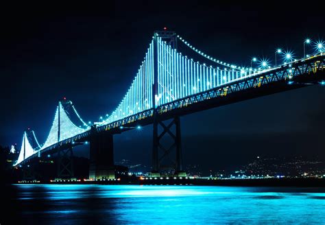 The lights of the Bay Bridge at night [X-T3, 56mm F1.2] : r/fujix