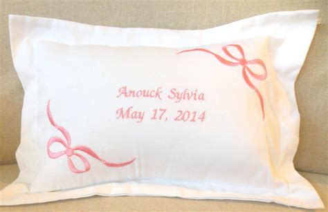 Personalized Girls Baby Pillow — MOSTLY MONOGRAMS