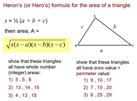 Formulas For Triangle