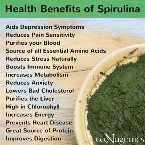 Health Benefits of Spirulina, who knew all the things blue-green algae ...