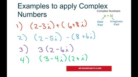 Complex Numbers Examples