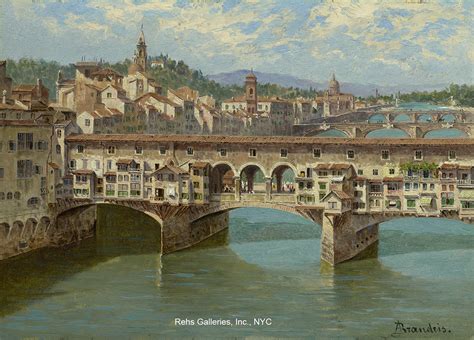 "Le Ponte Vecchio, Firenze" Antonietta Brandeis (1849 - 1926)