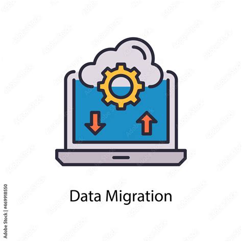 Data Migration vector fill outline Icon Design illustration. Web And ...