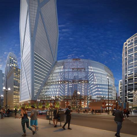 Novas imagens do projeto de reforma do Thompson Center em Chicago por ...