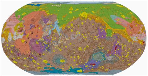 A Beautifully Detailed New Geologic Map of Mars | WIRED