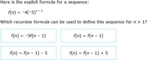 IXL - Convert between explicit and recursive formulas for geometric ...