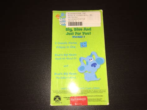 Blue's Clues Big Blue and Just for you Volume 7 2002 VHS Dvds Movies ...