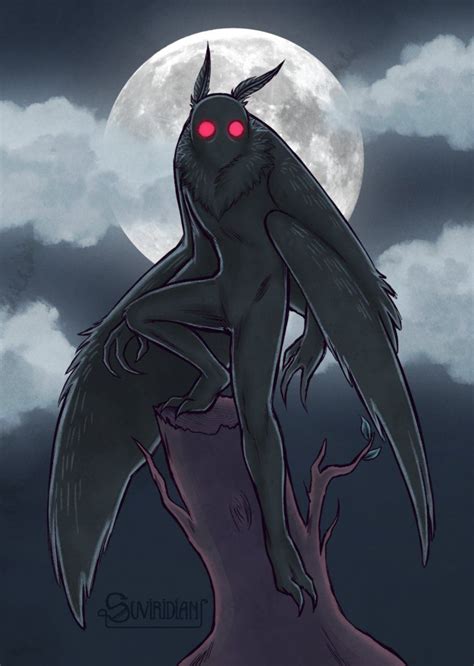 The Mothman. | Mothman, Mythical creatures art, Mythical creatures