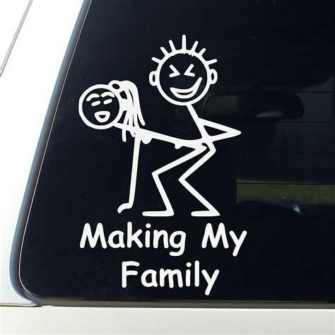 Buy Making My Family Funny Stick Figure Family - Decal Bumper Sticker ...