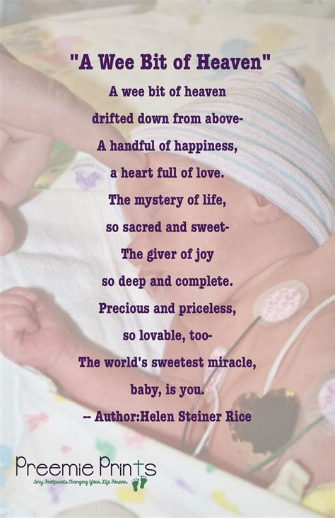 Preemie Prints Information Blog: Dear NICU Nurse & A Beautiful Baby Poem!