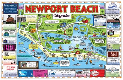 Newport Beach Map Harbor Shops And Restaurants - JoBSPapa.com | Newport ...