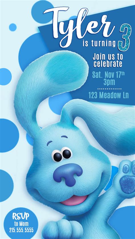 Free Printable Blues Clues Birthday Invitations Web Blue's Clues ...