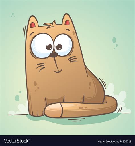 Funny cartoon cat Royalty Free Vector Image - VectorStock