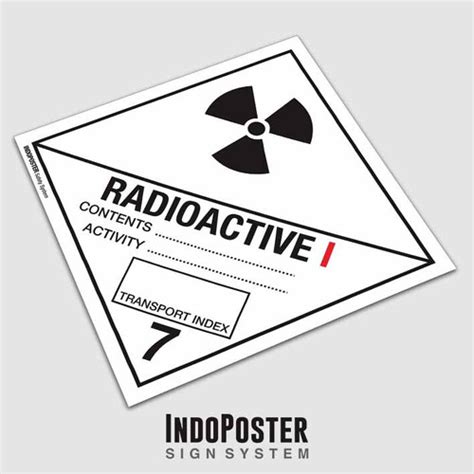 Jual Stiker Plakat Label B3 PM 60 2019 Kelas 7.A Radioaktif Radioactive ...