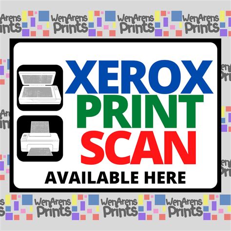 Xerox Print Scan Available here Laminated PVC Waterproof Sticker Sign ...