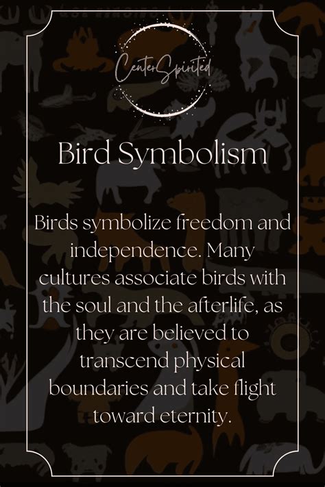 Historically, birds have been revered as symbols of spiritual growth ...