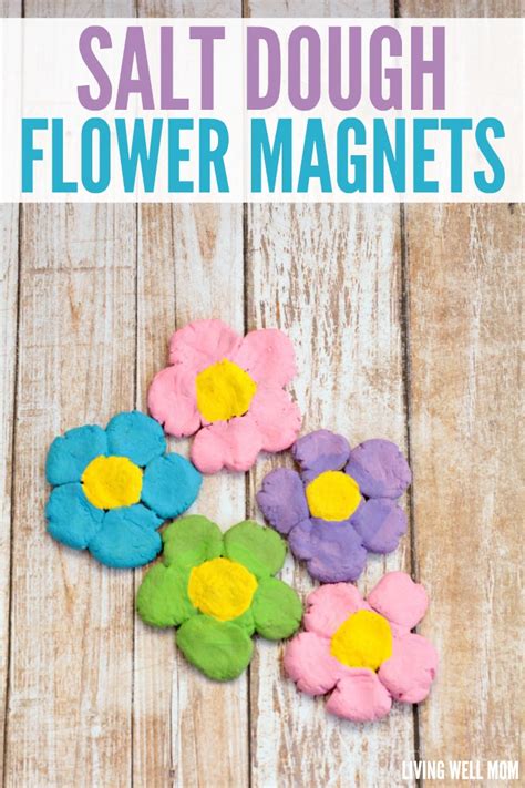 How to Make Salt Dough Flower Magnets