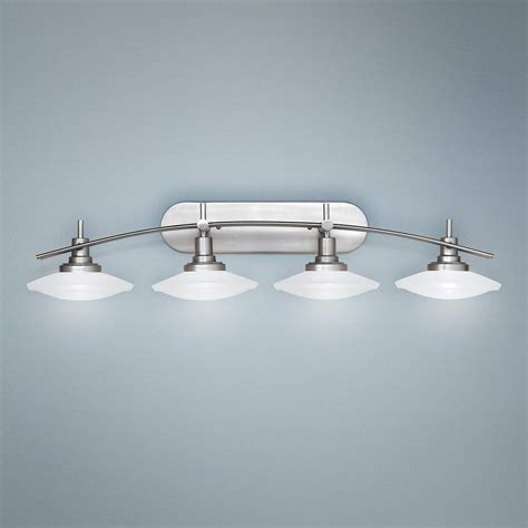 Structures Nickel 40" Wide Bathroom Light Fixture - #01564 | Lamps Plus