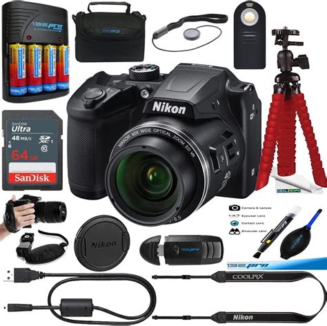 Nikon Coolpix B500 Digital Camera (Black) + Expo Advanced Accessories ...