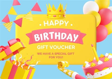 Birthday Gift Certificate Templates