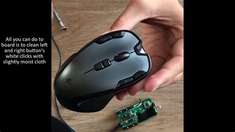 Logitech G300/G300S Disassemble | How to clean it | - YouTube