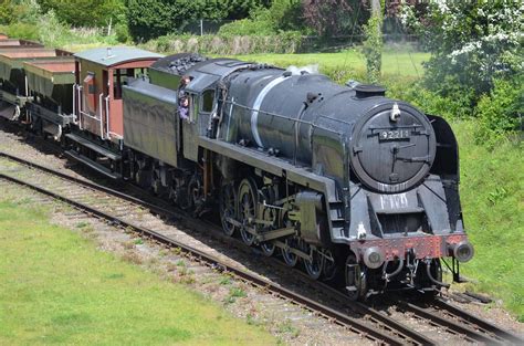 Locomotive #92214, of Britain's last class of steam locomotives, "9F ...