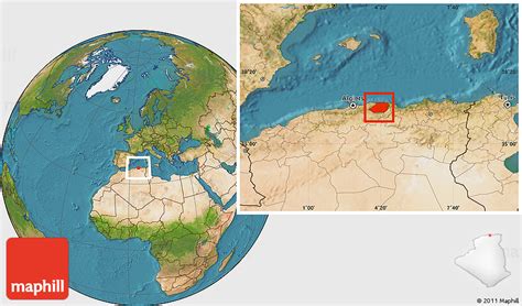 Satellite Location Map of Tizi-ouzou