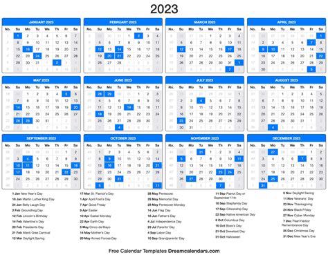 Printable 2023 Holiday Calendar - Printable Calendar 2023